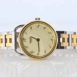 Genuine Hermes Arceau 25mm Round Quartz Watch White Dial