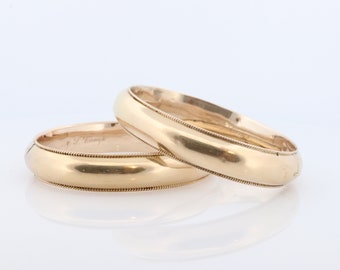Victorian 9k Bangle Bracelets. Hinged Hollow Bangle Bracelets 1880s. Priced for one.