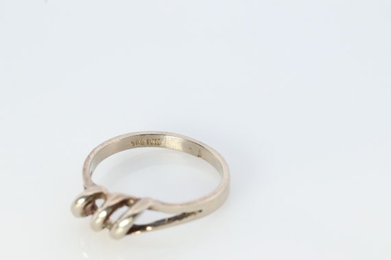 Open Twist Coil Scroll 10k White Gold Ring. 10k P… - image 6