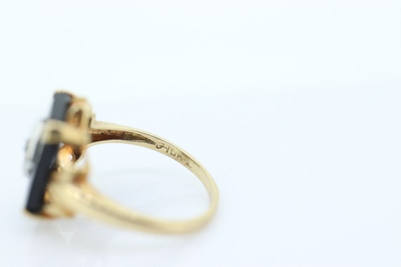 Onyx Diamond Ring. Onyx Diamond Ring. Onyx diamon… - image 5
