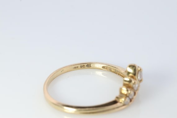 14k Enhancer Jacket Wrap Around Ring. Diamond (Cz… - image 6