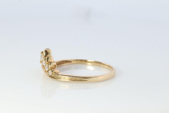 14k Enhancer Jacket Wrap Around Ring. Diamond (Cz… - image 4