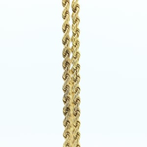 10k Rope Necklace. PERU 10k Hollow rope necklace. 20in 2mm wide st(50)