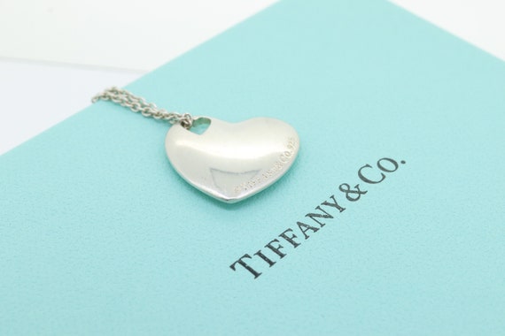 Sterling Silver Tiffany and Co Necklace Heart Pen… - image 4