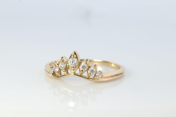 14k Enhancer Jacket Wrap Around Ring. Diamond (Cz… - image 3