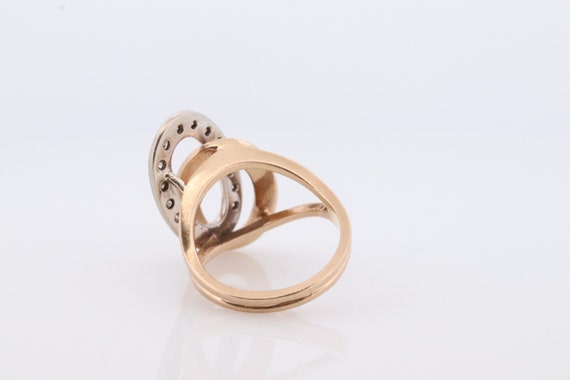 Interlocking Circles Ring. 14k Diamond Encrusted … - image 3