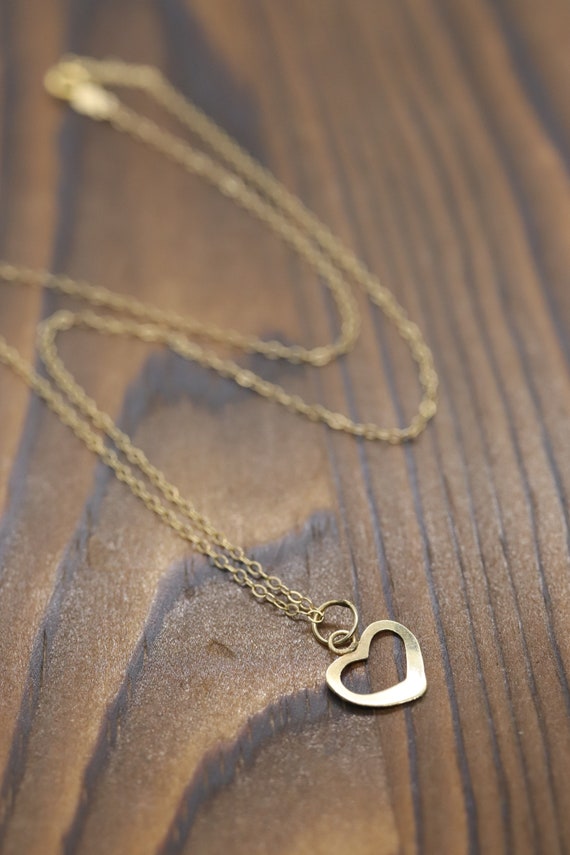 14k White Gold Cable Chain Anklet with Open Heart Station