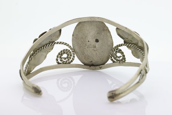 Large Turquoise Bangle Cuff Bracelet. Sterling Si… - image 3