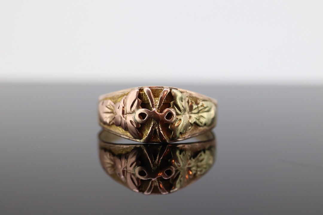 Black Hills Gold Ring Mens. Heavy 10k Multi-tone Black Hills - Etsy