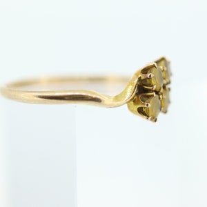 Honey comb citrine ring. 10k Yellow Gold citrine ring. image 4