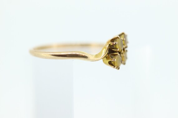 Honey comb citrine ring. 10k Yellow Gold citrine … - image 4