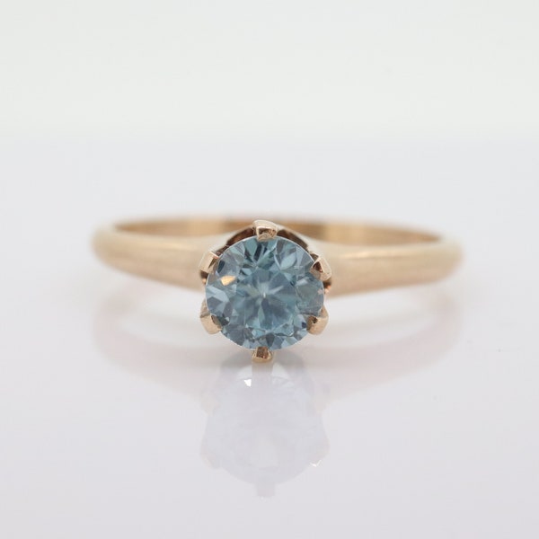 Ostby Barton TOPAZ Ring. 10k Yellow Gold HIGH Claw Design. OB from Art Deco 1920 Era. Round Topaz Claw ring. st50