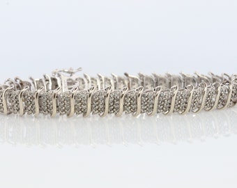 10k Diamond Tennis Bracelet. 10k S-LINK Round Diamond