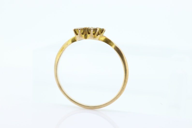 Honey comb citrine ring. 10k Yellow Gold citrine ring. image 6