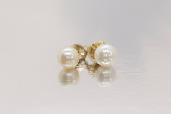 14k Pearl Stud earrings - image 4