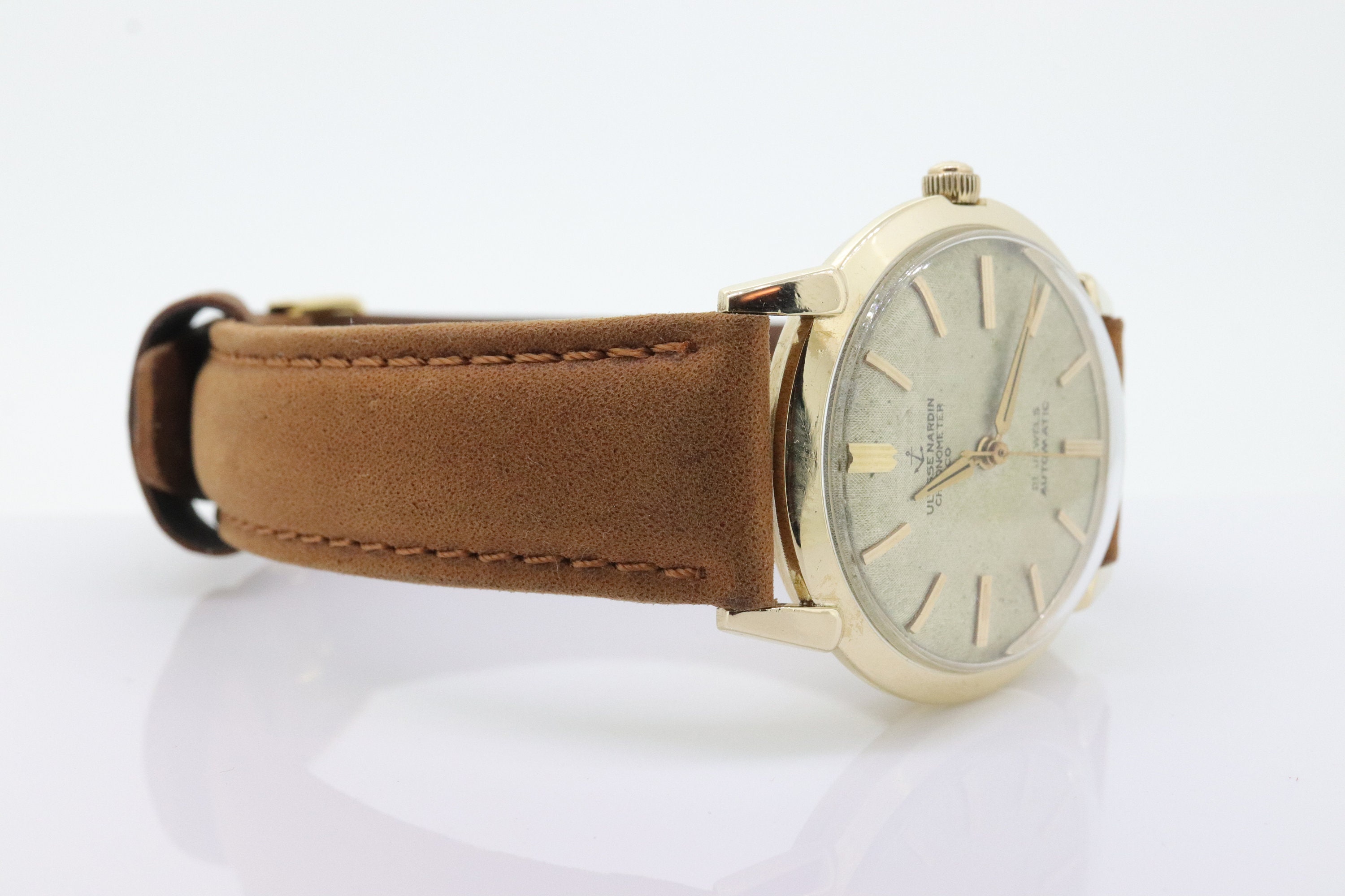ユリスナルダン　腕時計　14K ゴールド　自動巻き 1960年代 ユリスナルダン クロノメーター 自動巻き腕時計 14K ゴールド