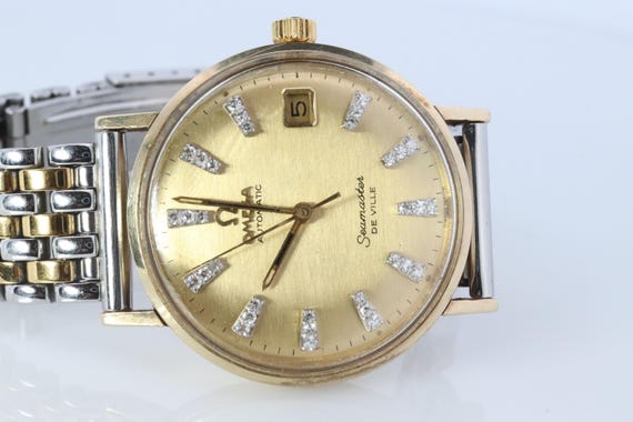 Omega Seamaster Diamond Deville 14k Gold Omega Automatic Seamaster Deville