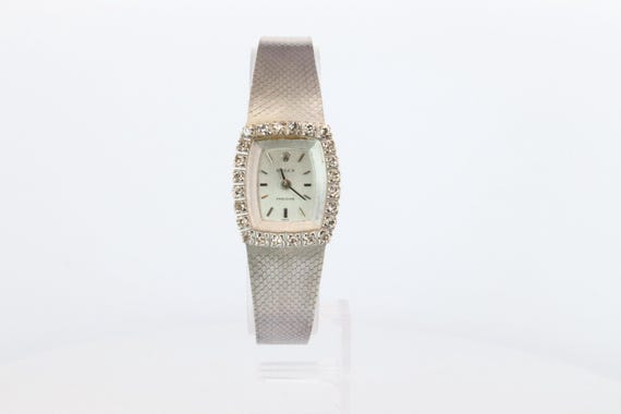Genuine Diamond Rolex Watch. Ladies 18k Rolex 2195 Manual Watch.