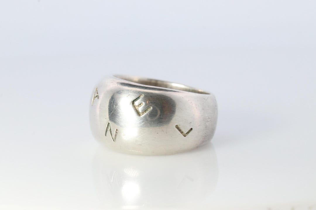 Chanel Ring. Genuine Chanel Hoop Logo Letters Sterling Silver 925
