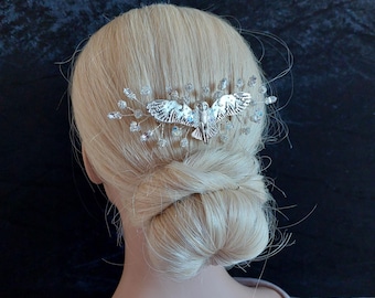 Unique Owl Hair Comb: UK handmade with Swarovski Crystal giftbox