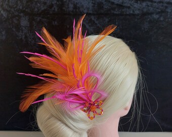 Tangerine Fascinator - Etsy UK