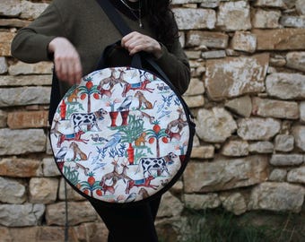 Ancient Egyptian Animals Frame Drum Bag