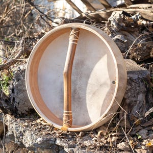 Air Tuning Shaman Drum with Wood Handle (Small Size)