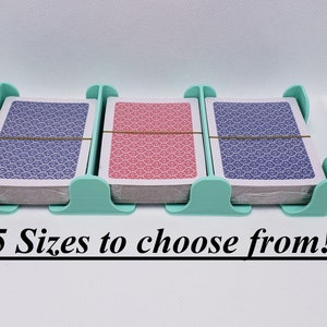 Draw and discard tray, triple wide card tray, 3 tray playing card organizer, Available in 5 heights!