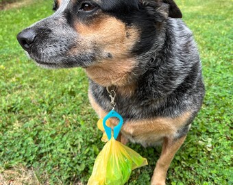 Dog poop bag holder keychain