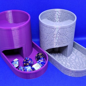 Dice tower, Dice tray, Game accessory, 3D printed Dice tower, Spiral Dice tower and tray, Dice roller, DnD tower, Yatzee roller