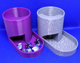 3D Printed Dice Tower with Tray: Spiral Game Accessory