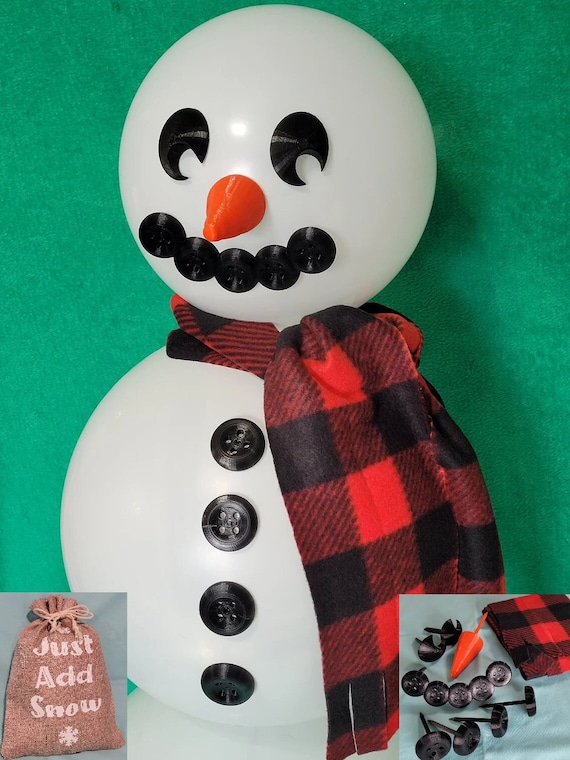 Snowman Kit Just Add Snow Family Gift Snow Day DIY Christmas Activity  Winter Fun Snowman Face 