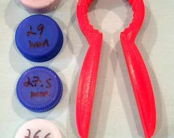 Twist top bottle opener, grip for soda caps, arthritis assistant,  set of 2 sizes.