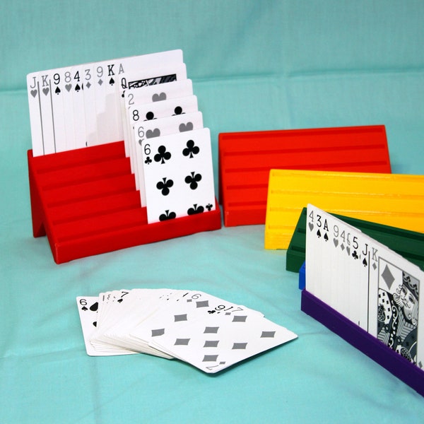 8 inch card holder, available in 6 sizes! Playing card organizer, Playing card rack, 3d printed card holder