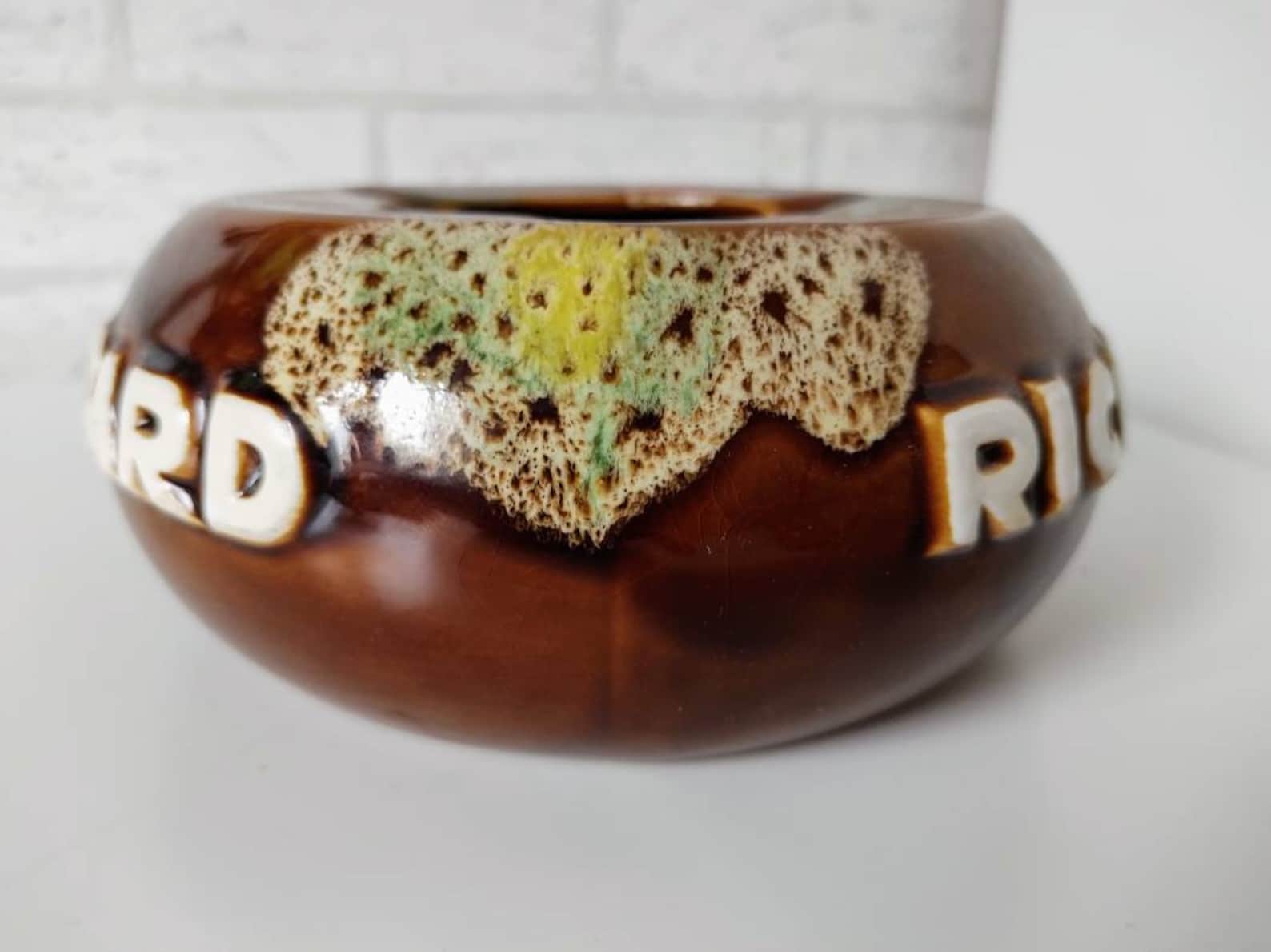 Large ceramic ashtray Ricard France '60 Etsy