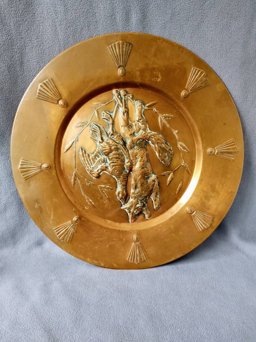 Very Large Art Nouveau Wall Plaque With a Hunting Motif Late Etsy