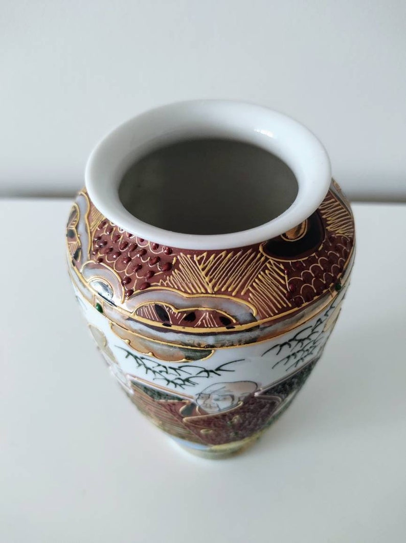 Satsuma Porcelain Vase Made in Japan Etsy