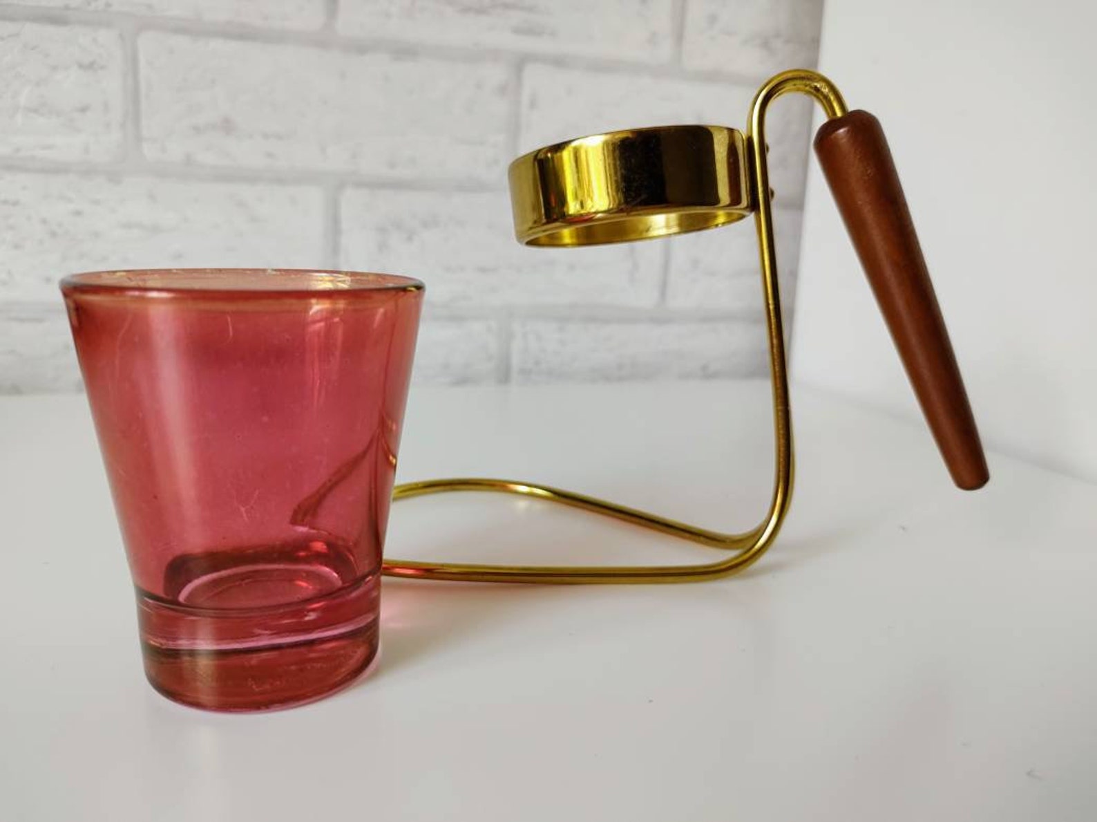 Shot glass with brass handle Germany '80 Etsy
