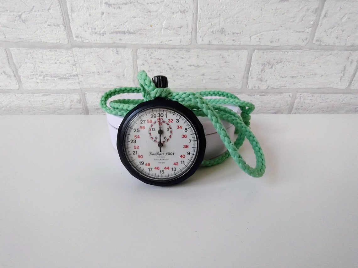 Vintage German Mechanical Stopwatch Rallye Hanhart 1001 1 Jewel