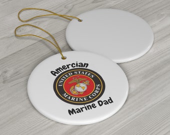 American Marine Dad Ceramic Ornament