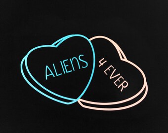 Candy Hearts Aliens 4 Ever Crewneck