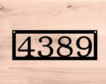 Metal Address Plaque, Custom House Number Sign, Vertical or Horizontal
