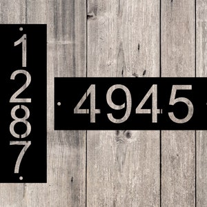 Modern Metal Address Plaque – Custom House Number Sign