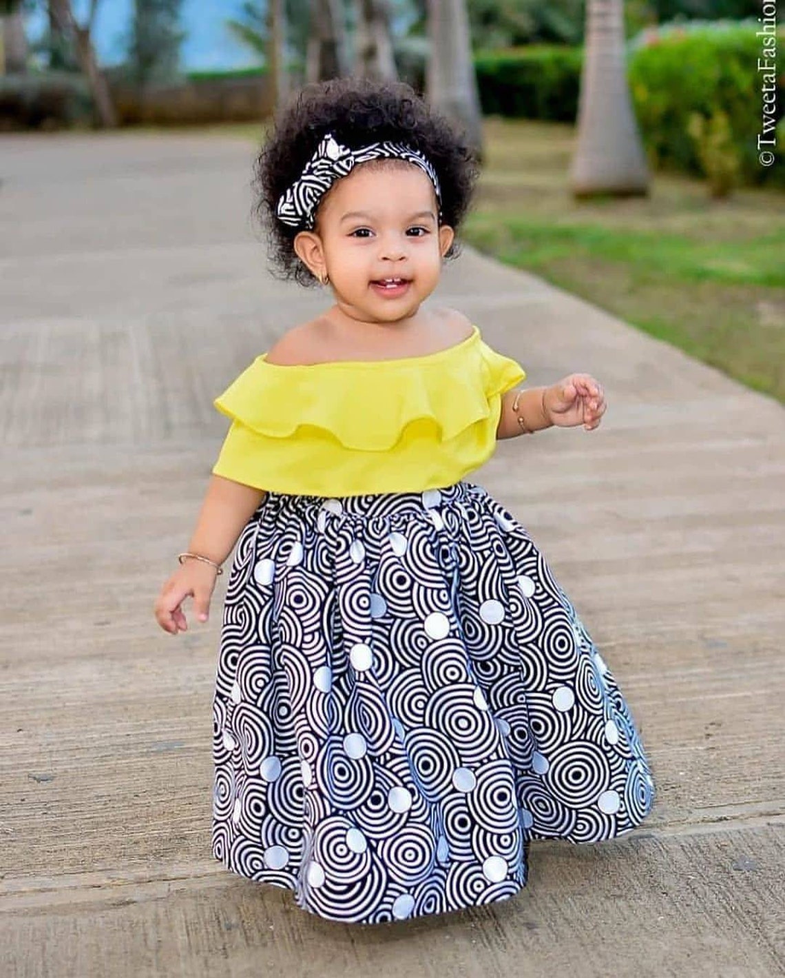 African print skirt for baby girl/skirt and Bow/kids clothing/ Etsy