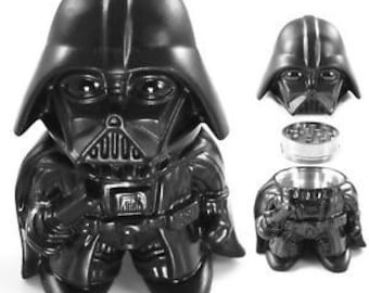 Black Warrior Theme Herb Grinder 3 Piece Metal Crusher for Herbs, Spices and Tobacco, Unique Design, Perfect for Kitchen Use, Ready to Ship