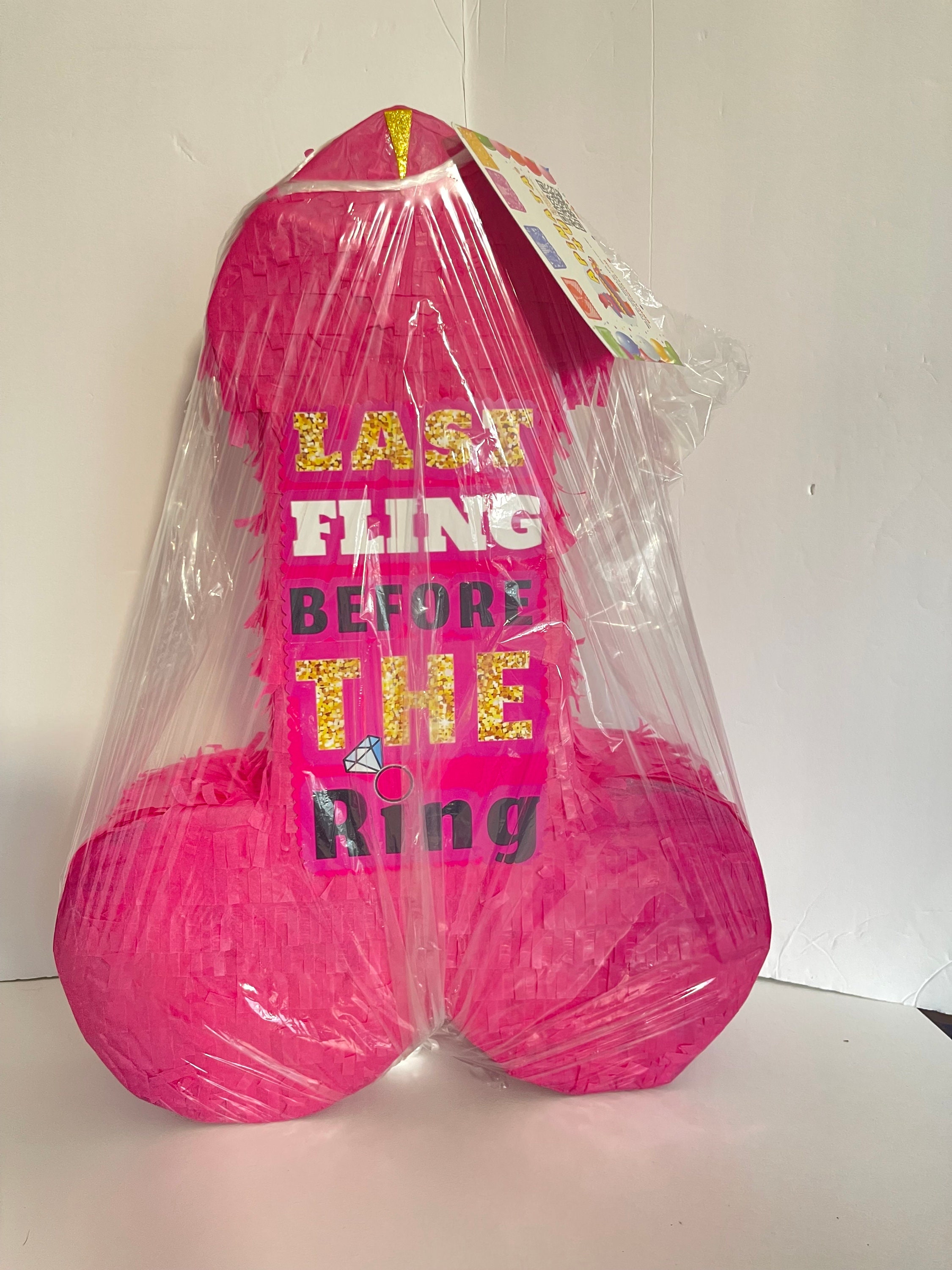 Last Fling Before the Ring Pinata, Funny Bachelorette Party Decoration, Hens Night Engagement Party, Adult Novelty Party Game Ready to Ship