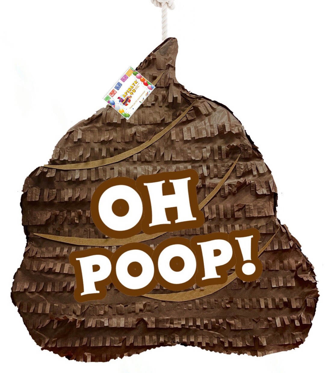 Sale Ready to Ship Poop Pinata Holy Crap Youre Old Old Folks Birthday Party 30th Birthday Party