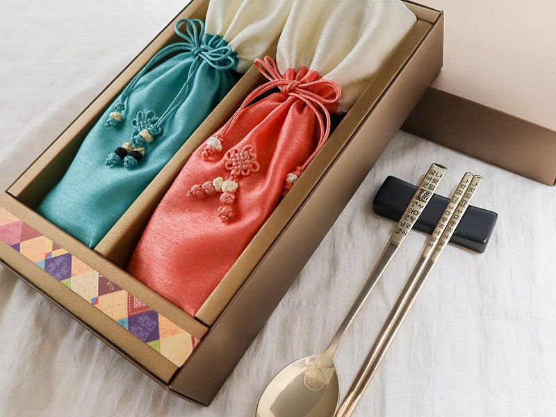 Gift for friend & family/ Korean Handmade Spoon and Chopsticks Etsy