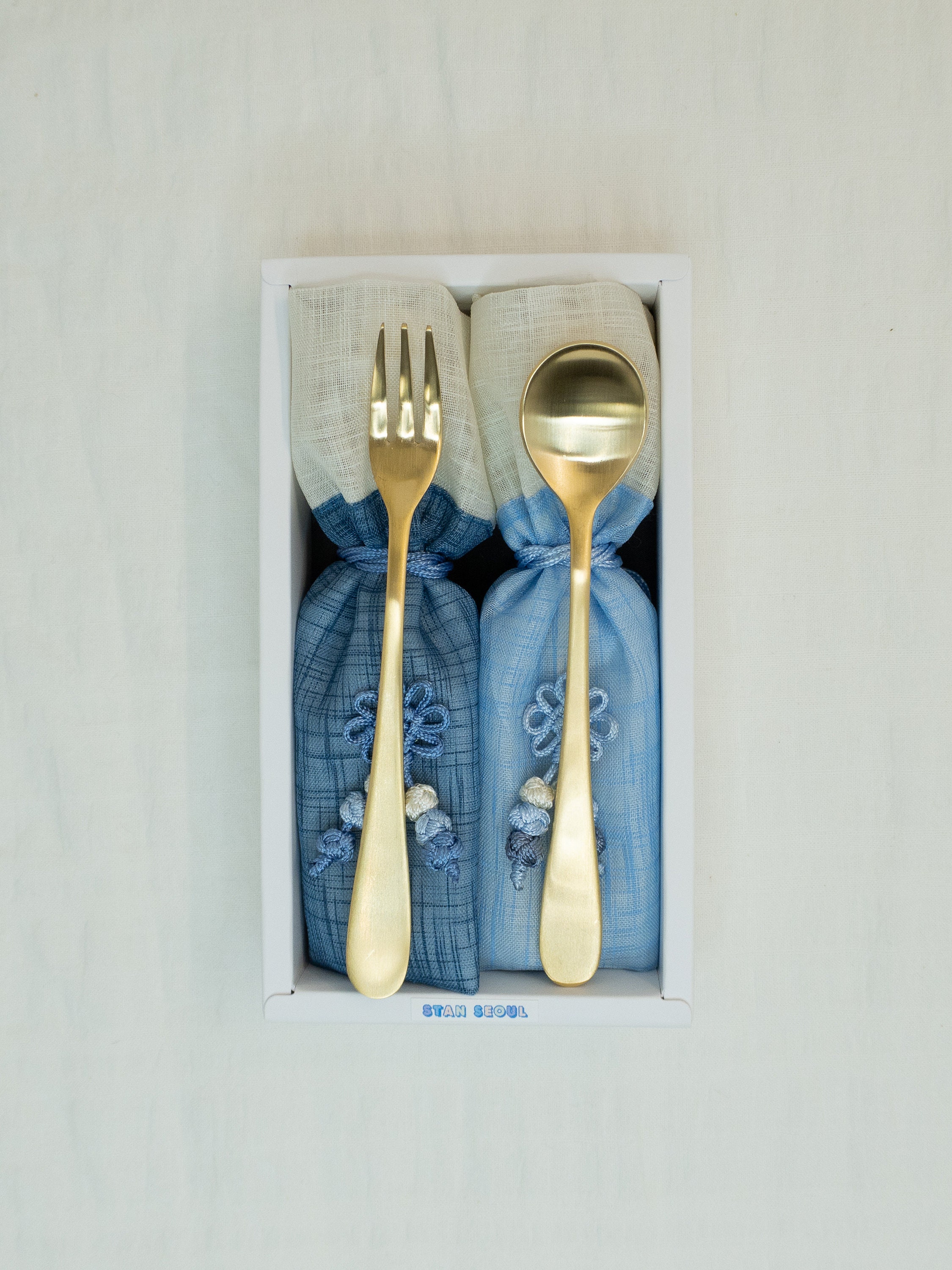 Korean Gold Teaspoon & Fork Set of glided/304 Stainless Etsy