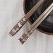 Silver Peach Blossom Design Chopsticks and Spoons _ Simple Package/Made in Korea/100% Stainless Steel Flatware/Korean Gift/Custom Engraving 